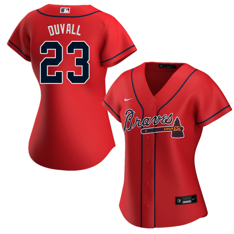 Nike Women #23 Adam Duvall Atlanta Braves Baseball Jerseys Sale-Red